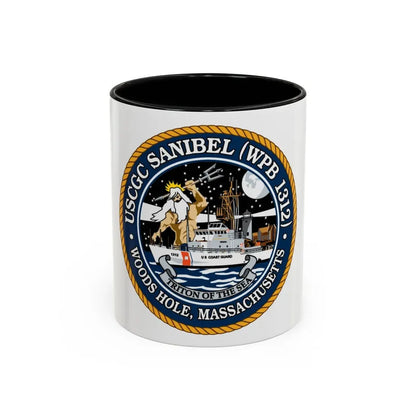 USCGC Sanibel WPB   1312 (U.S. Coast Guard) Accent Coffee Mug 11oz Black - Go Mug Yourself
