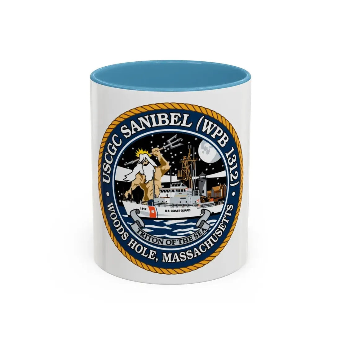 USCGC Sanibel WPB   1312 (U.S. Coast Guard) Accent Coffee Mug 11oz Light Blue - Go Mug Yourself