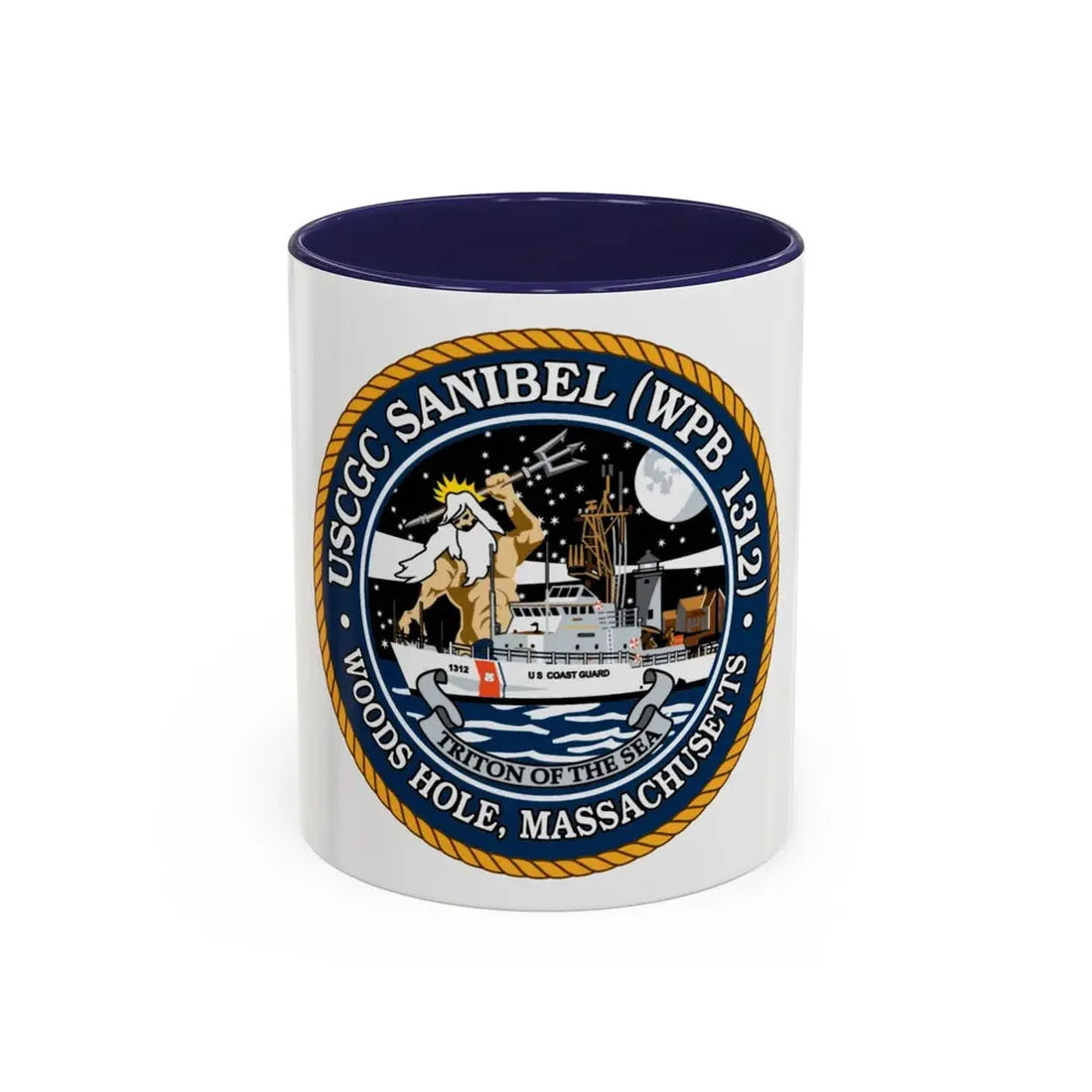 USCGC Sanibel WPB   1312 (U.S. Coast Guard) Accent Coffee Mug 11oz Navy - Go Mug Yourself