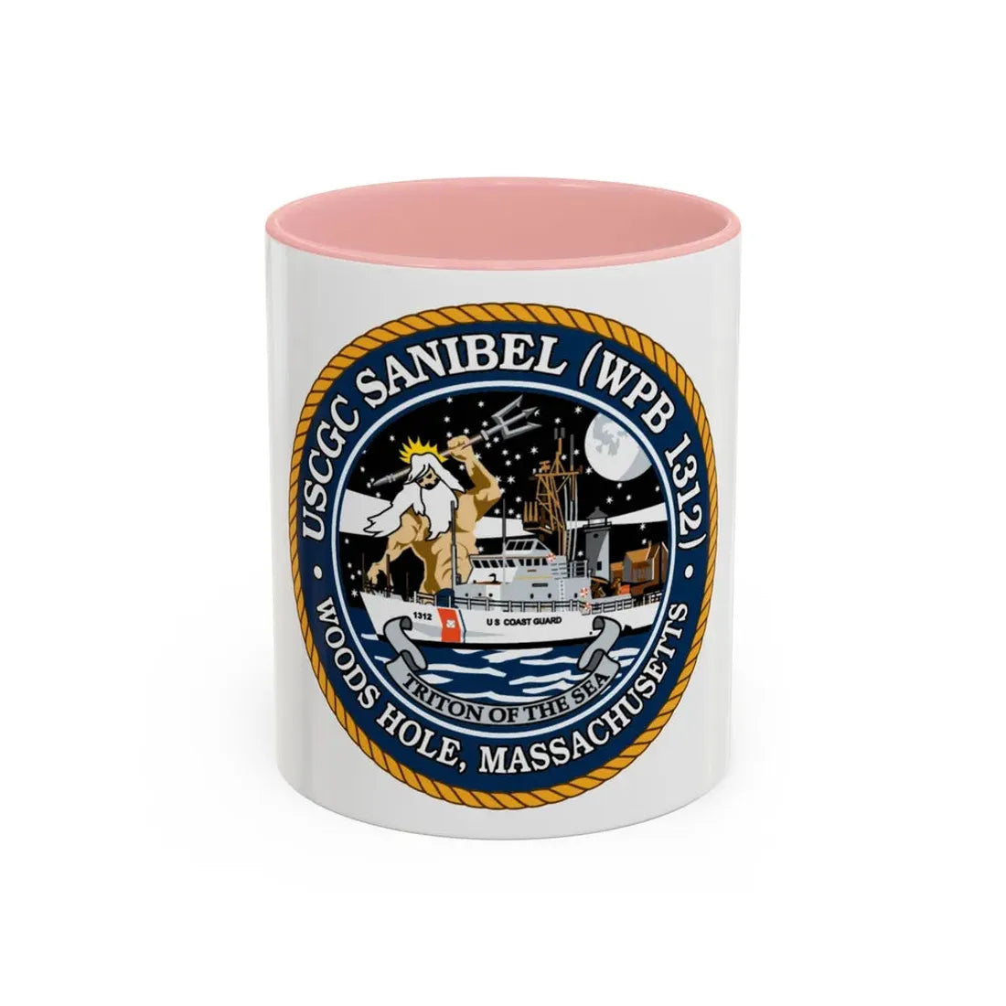 USCGC Sanibel WPB   1312 (U.S. Coast Guard) Accent Coffee Mug 11oz Pink - Go Mug Yourself