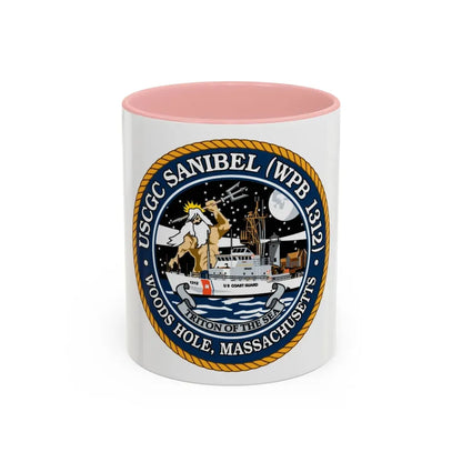 USCGC Sanibel WPB   1312 (U.S. Coast Guard) Accent Coffee Mug 11oz Pink - Go Mug Yourself
