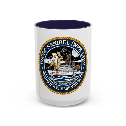 USCGC Sanibel WPB   1312 (U.S. Coast Guard) Accent Coffee Mug 15oz Navy - Go Mug Yourself