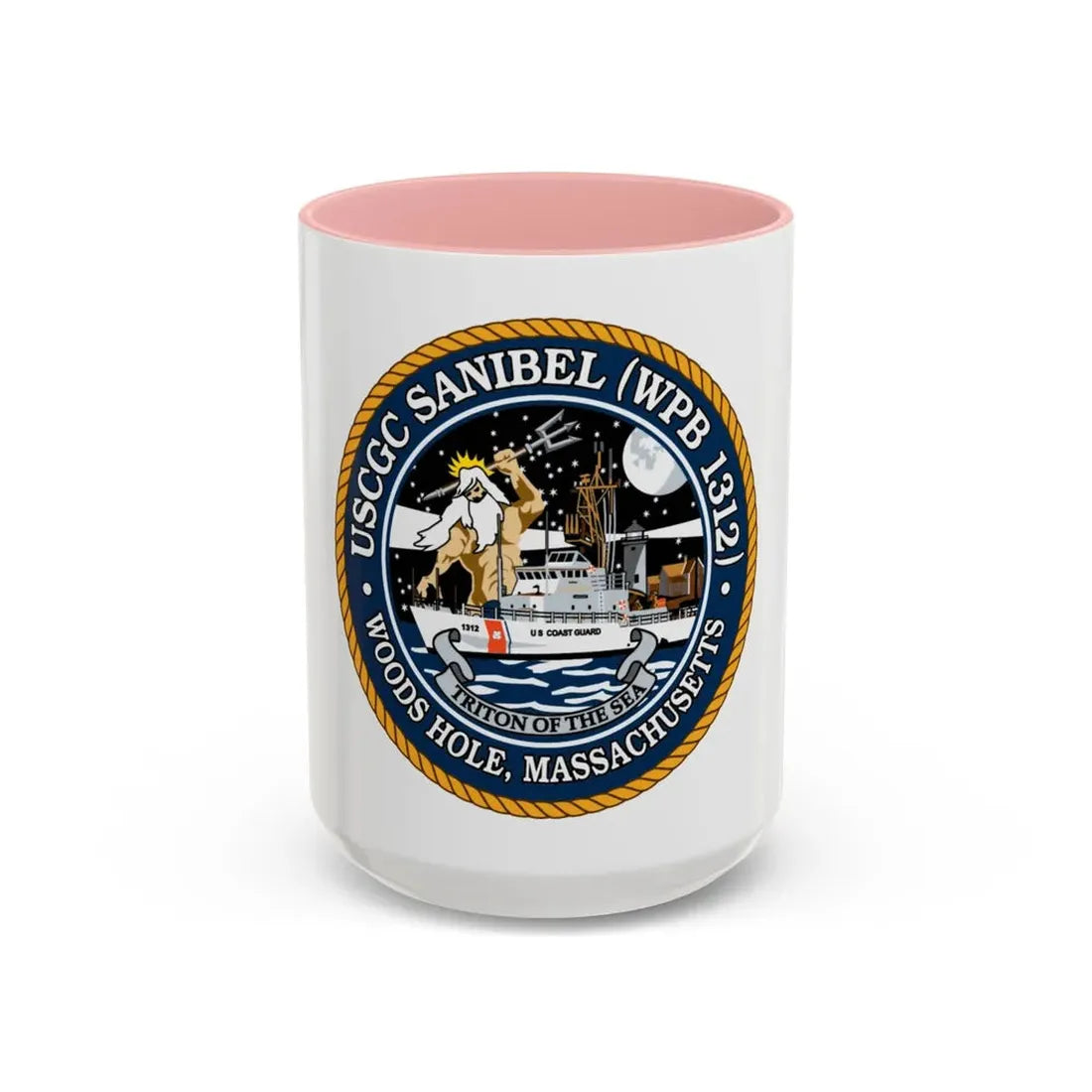 USCGC Sanibel WPB   1312 (U.S. Coast Guard) Accent Coffee Mug 15oz Pink - Go Mug Yourself
