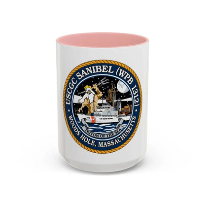 USCGC Sanibel WPB   1312 (U.S. Coast Guard) Accent Coffee Mug 15oz Pink - Go Mug Yourself