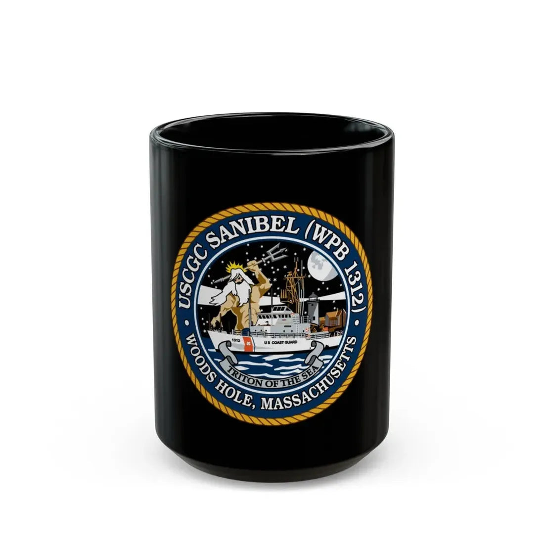 USCGC Sanibel WPB   1312 (U.S. Coast Guard) Black Coffee Mug 15oz - Go Mug Yourself