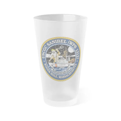 USCGC Sanibel WPB   1312 (U.S. Coast Guard) Frosted Pint Glass 16oz Default Title - Go Mug Yourself
