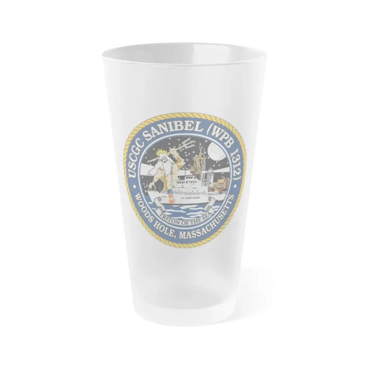 USCGC Sanibel WPB   1312 (U.S. Coast Guard) Frosted Pint Glass 16oz Default Title - Go Mug Yourself