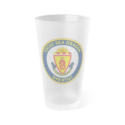 USCGC Sea Dragon WPB 87367 (U.S. Coast Guard) Frosted Pint Glass 16oz-Go Mug Yourself