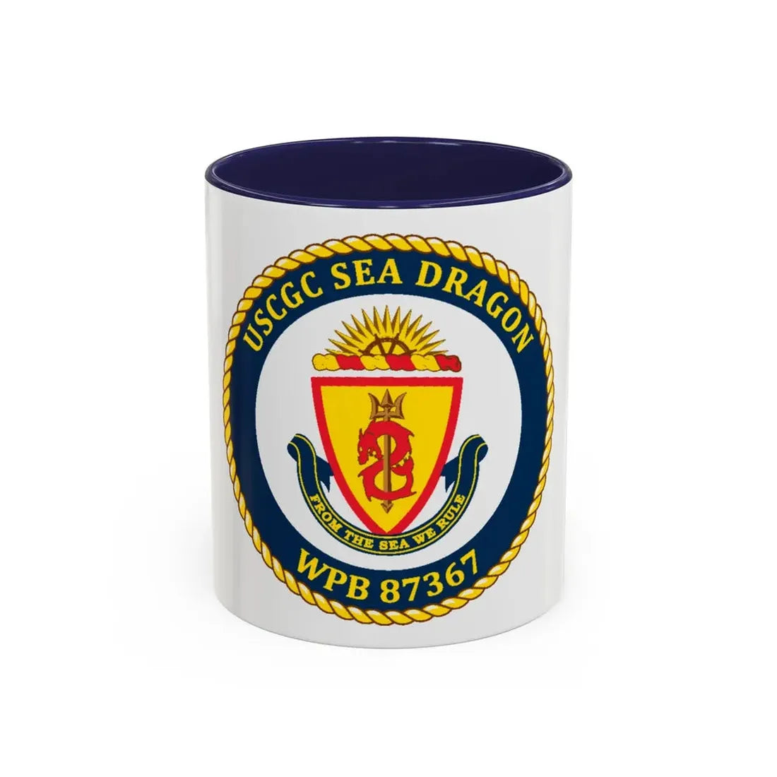 USCGC Sea Dragon WPB 87367 (U.S. Coast Guard) Accent Coffee Mug 11oz Navy - Go Mug Yourself