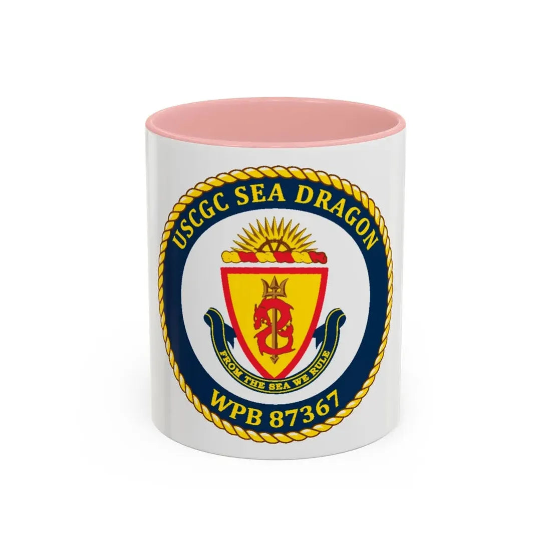 USCGC Sea Dragon WPB 87367 (U.S. Coast Guard) Accent Coffee Mug 11oz Pink - Go Mug Yourself
