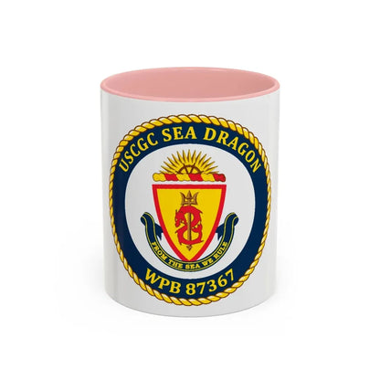USCGC Sea Dragon WPB 87367 (U.S. Coast Guard) Accent Coffee Mug 11oz Pink - Go Mug Yourself