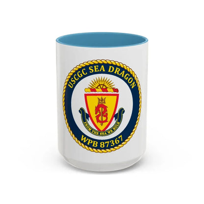USCGC Sea Dragon WPB 87367 (U.S. Coast Guard) Accent Coffee Mug 15oz Light Blue - Go Mug Yourself
