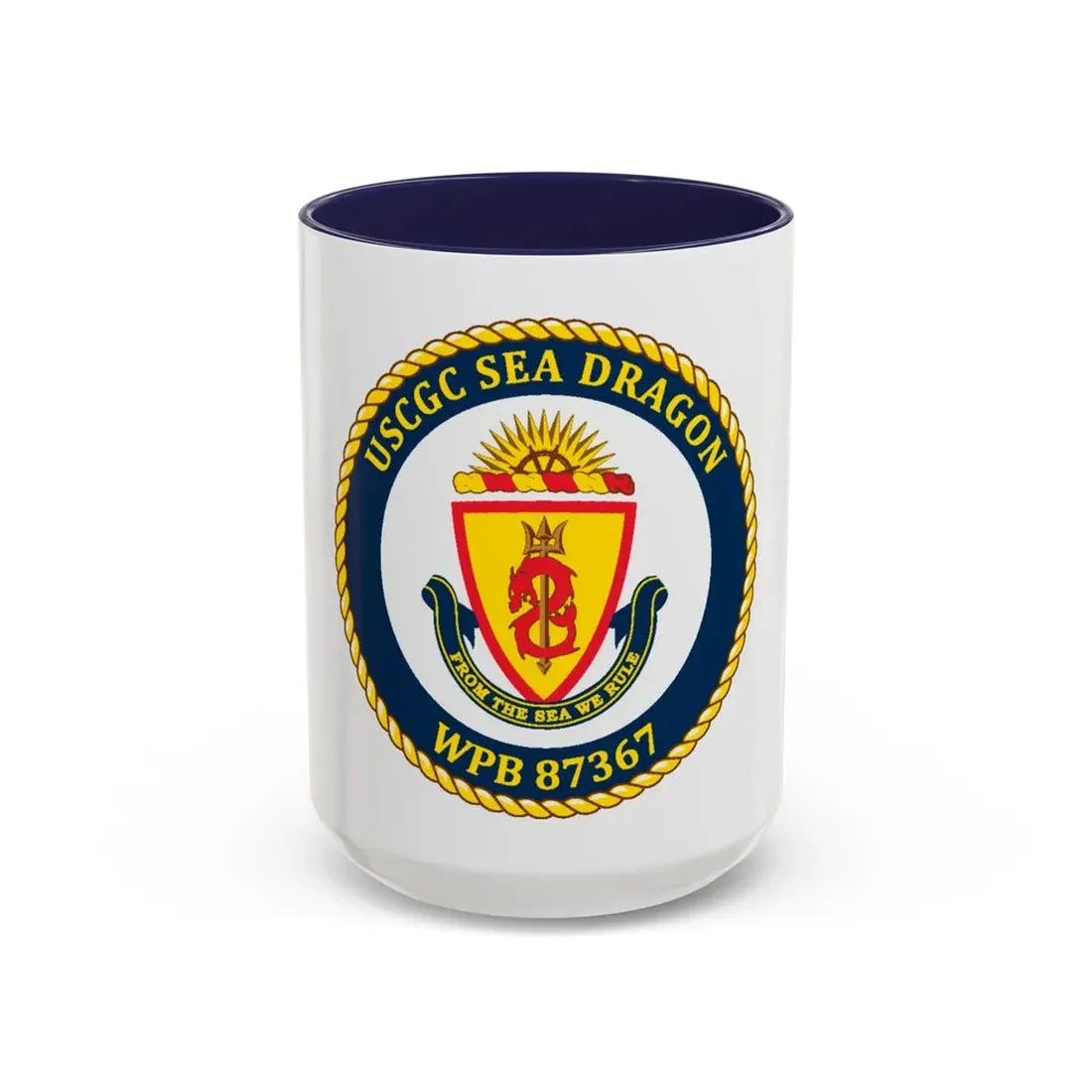 USCGC Sea Dragon WPB 87367 (U.S. Coast Guard) Accent Coffee Mug 15oz Navy - Go Mug Yourself