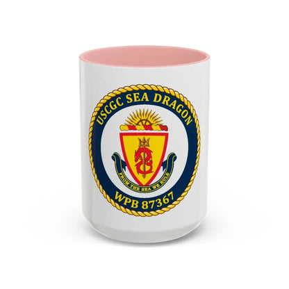 USCGC Sea Dragon WPB 87367 (U.S. Coast Guard) Accent Coffee Mug 15oz Pink - Go Mug Yourself