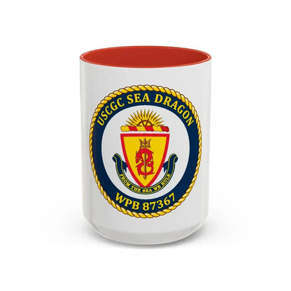 USCGC Sea Dragon WPB 87367 (U.S. Coast Guard) Accent Coffee Mug 15oz Red - Go Mug Yourself