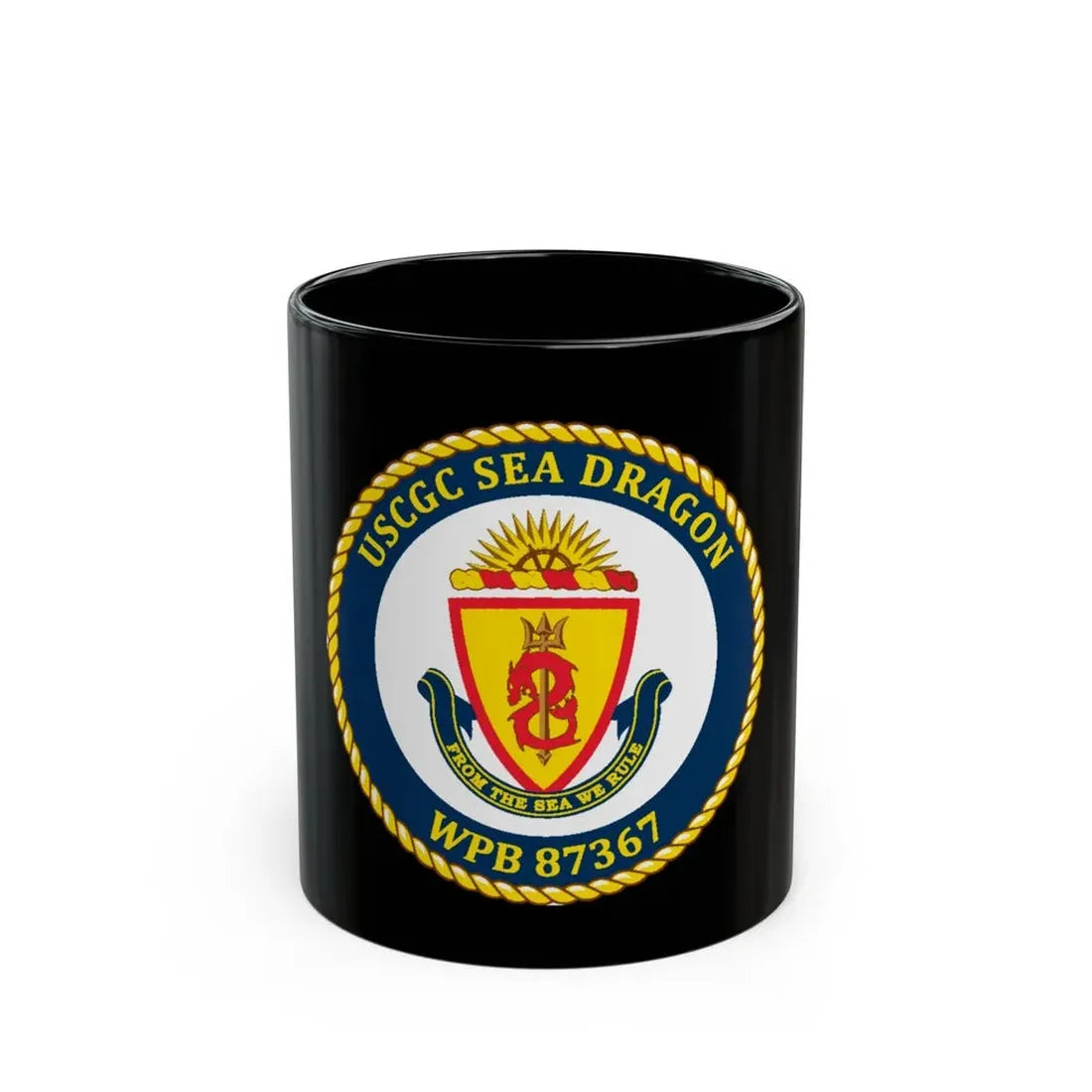 USCGC Sea Dragon WPB 87367 (U.S. Coast Guard) Black Coffee Mug 11oz - Go Mug Yourself