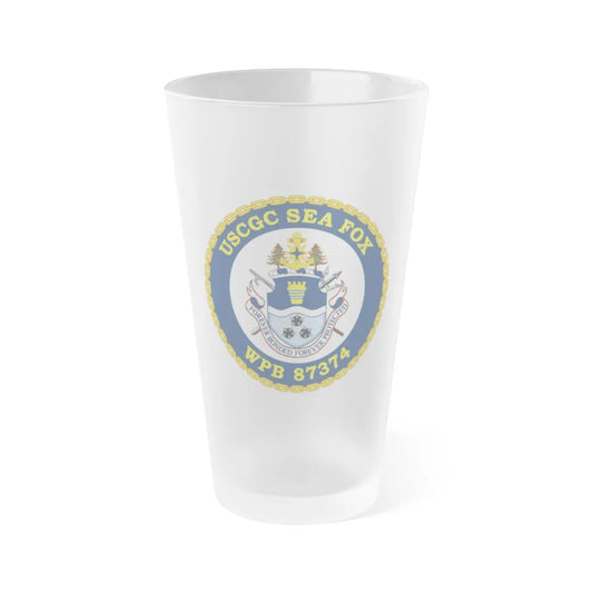 USCGC Sea Fox WPB 87374 2 (U.S. Coast Guard) Frosted Pint Glass 16oz-Go Mug Yourself