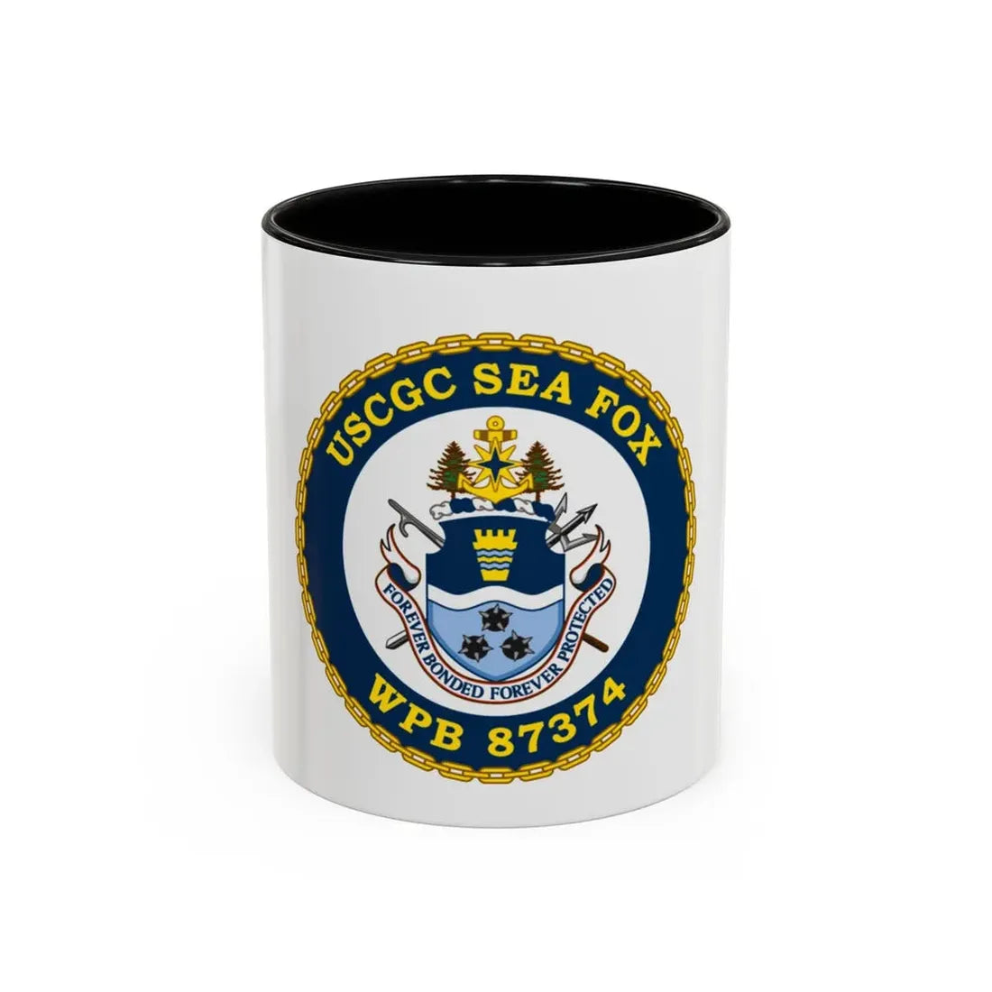 USCGC Sea Fox WPB 87374 2 (U.S. Coast Guard) Accent Coffee Mug 11oz Black - Go Mug Yourself