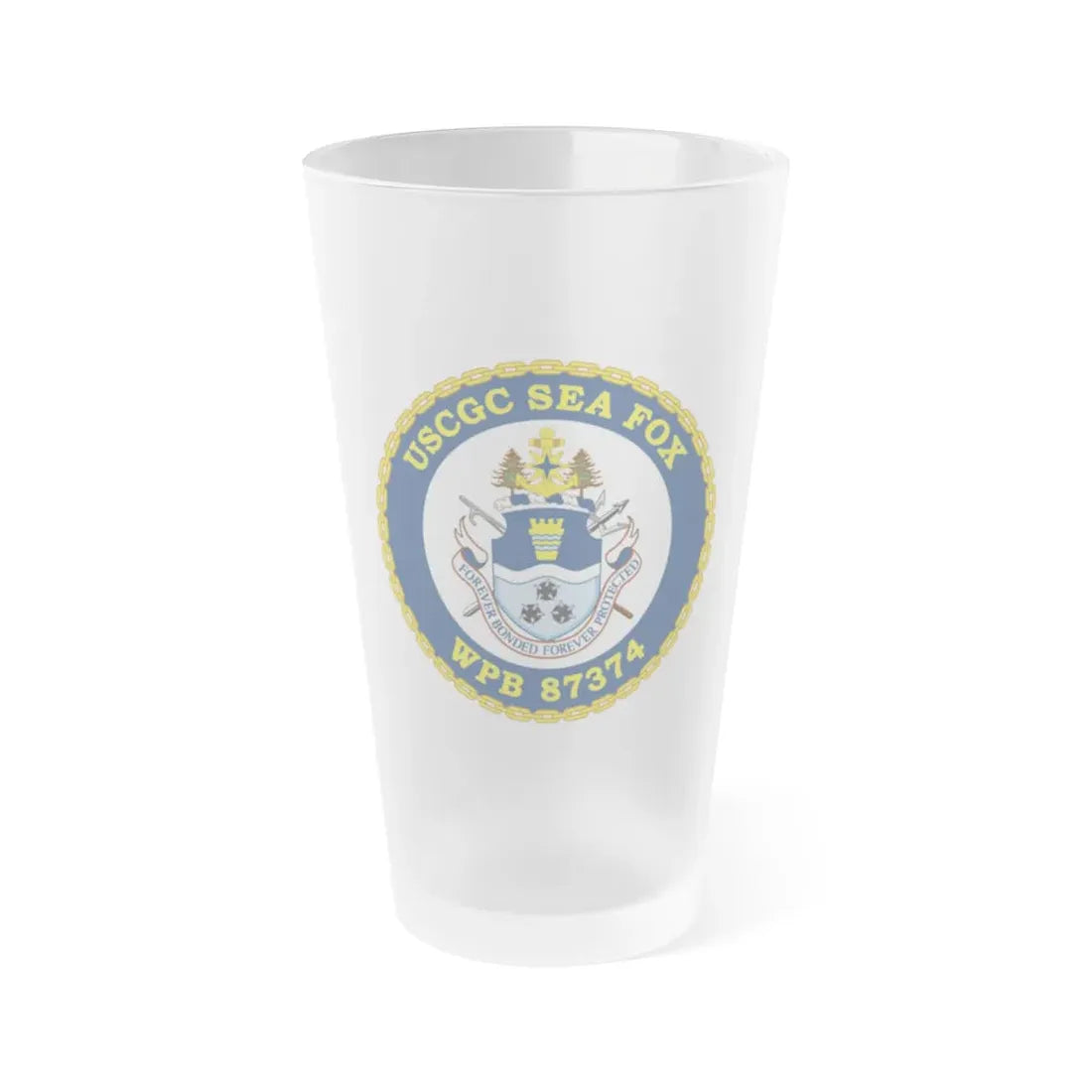 USCGC Sea Fox WPB 87374 2 (U.S. Coast Guard) Frosted Pint Glass 16oz Default Title - Go Mug Yourself