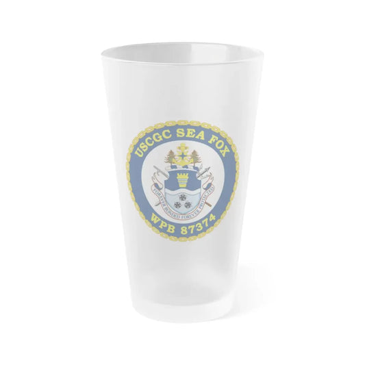USCGC Sea Fox WPB 87374 2 (U.S. Coast Guard) Frosted Pint Glass 16oz Default Title - Go Mug Yourself