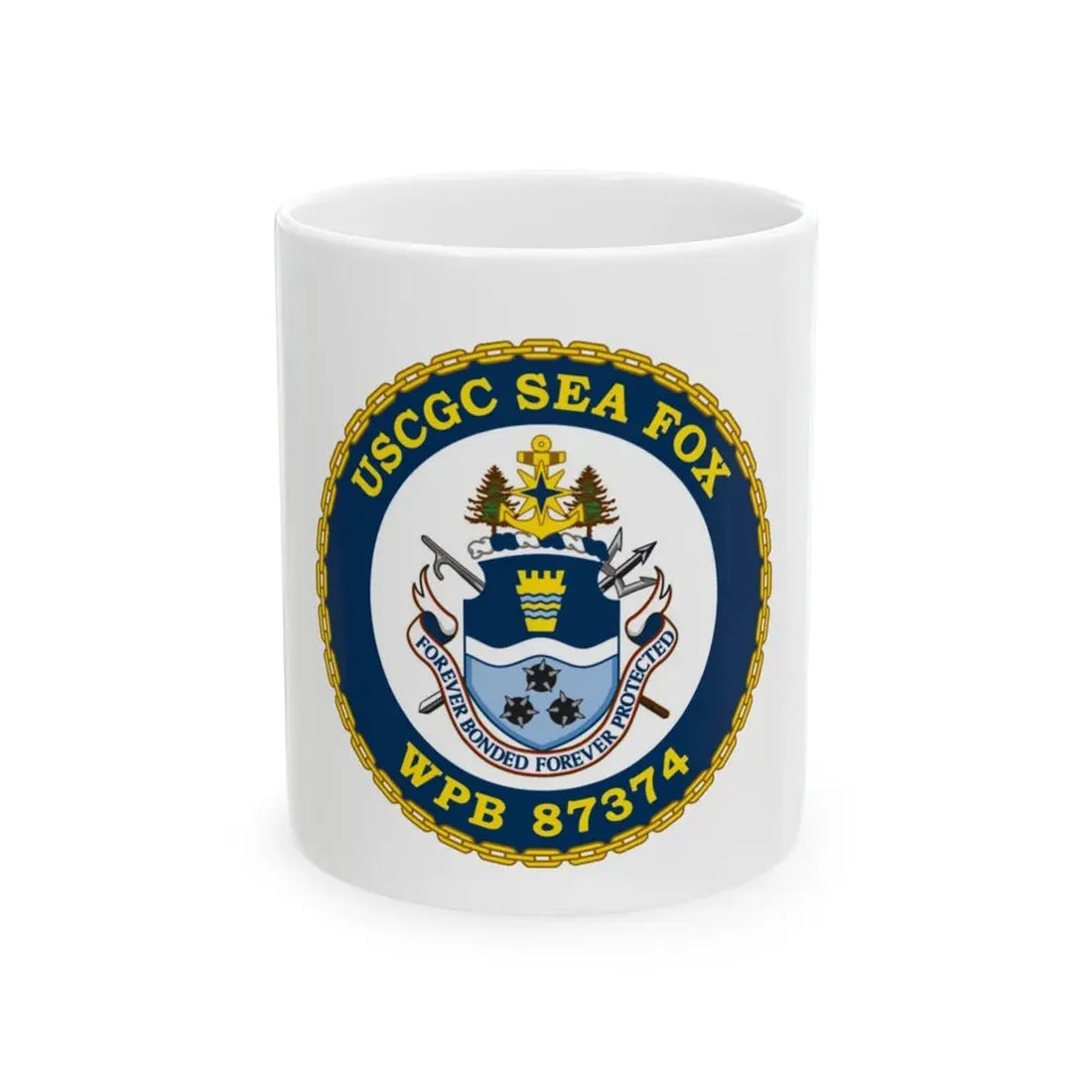 USCGC Sea Fox WPB 87374 2 (U.S. Coast Guard) White Coffee Mug 11oz - Go Mug Yourself