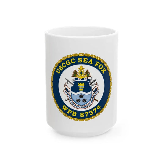 USCGC Sea Fox WPB 87374 2 (U.S. Coast Guard) White Coffee Mug 15oz - Go Mug Yourself