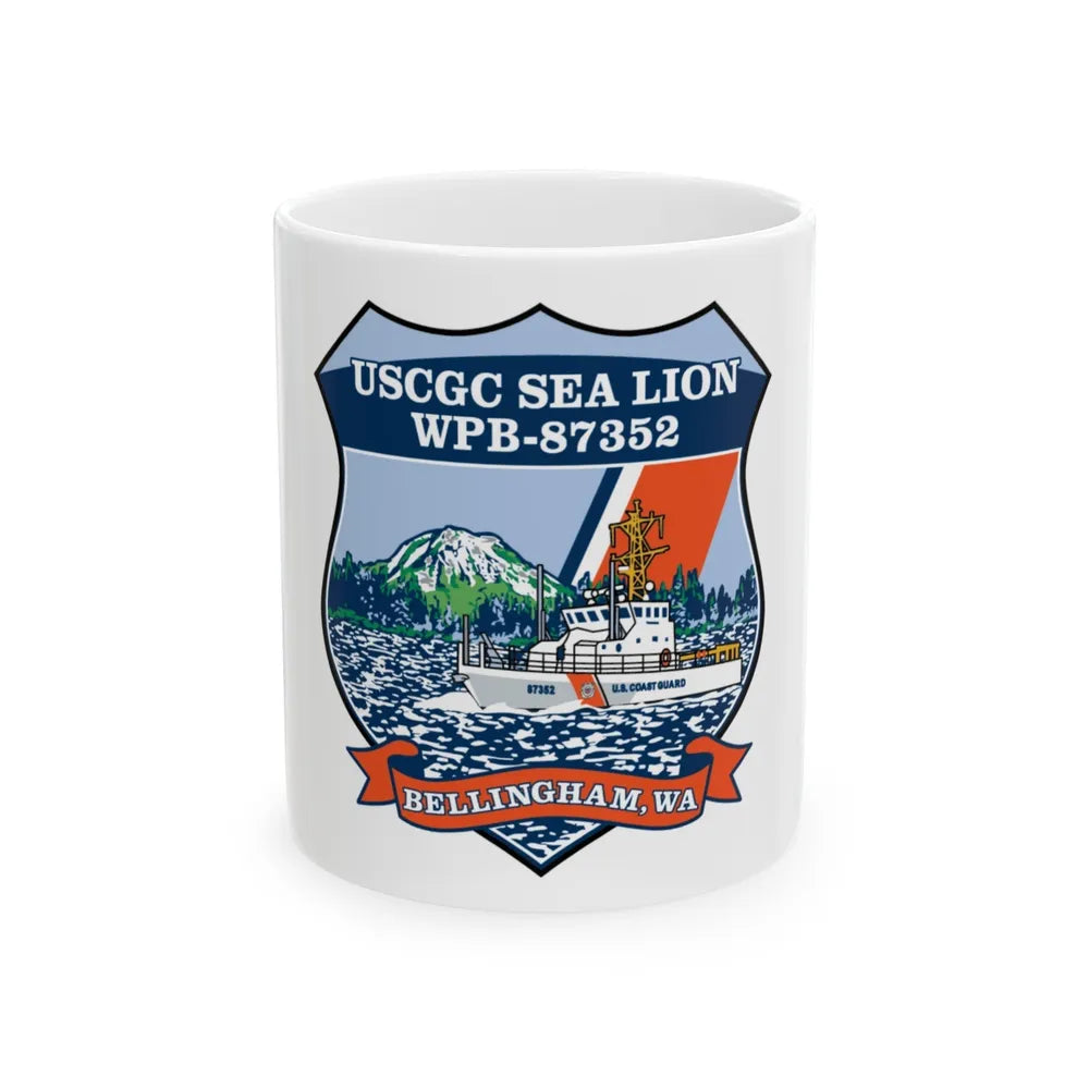 USCGC Sea Lions WPB 87352 (U.S. Coast Guard) White Coffee Mug-11oz-Go Mug Yourself