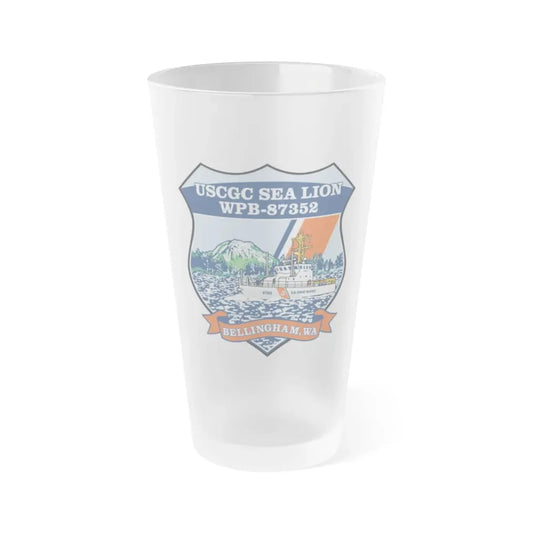USCGC Sea Lions WPB 87352 (U.S. Coast Guard) Frosted Pint Glass 16oz Default Title - Go Mug Yourself