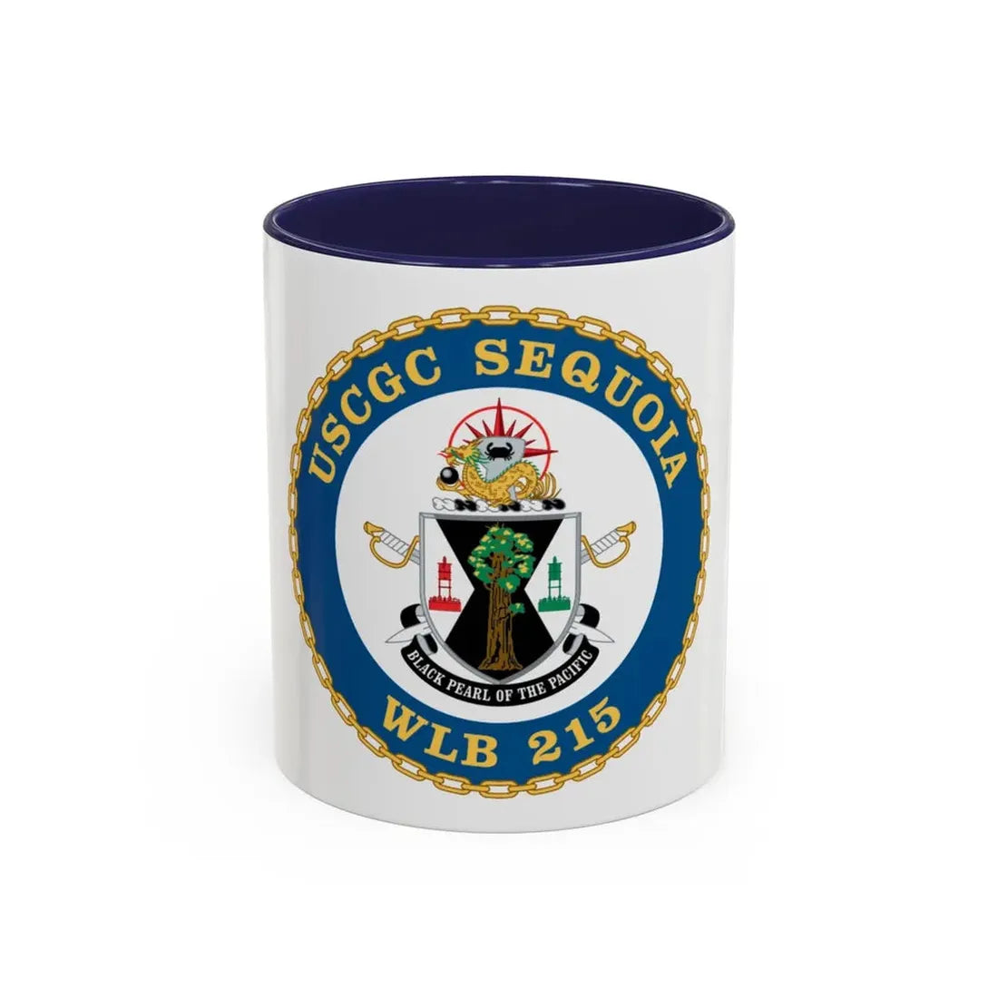 USCGC Sequoia WLB 215 (U.S. Coast Guard) Accent Coffee Mug 11oz Navy - Go Mug Yourself