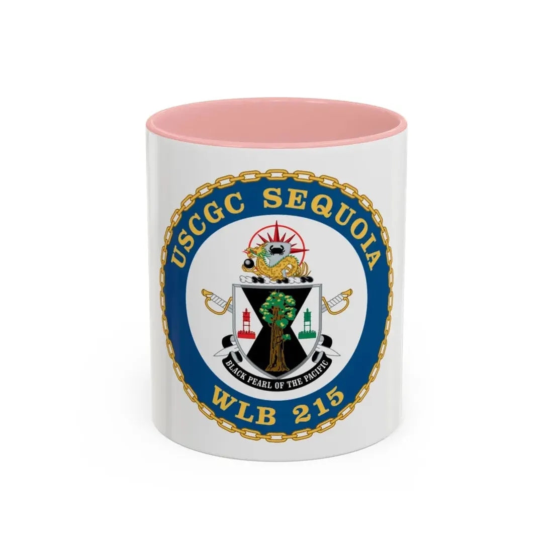 USCGC Sequoia WLB 215 (U.S. Coast Guard) Accent Coffee Mug 11oz Pink - Go Mug Yourself