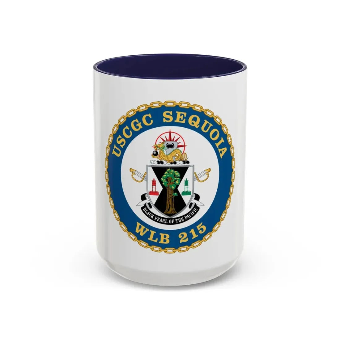USCGC Sequoia WLB 215 (U.S. Coast Guard) Accent Coffee Mug 15oz Navy - Go Mug Yourself
