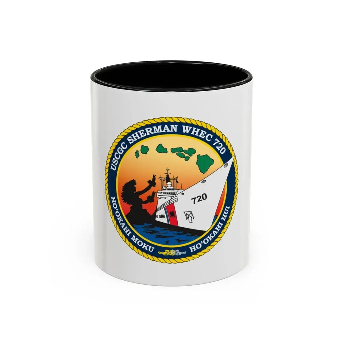 USCGC Sherman WHEC 720 new 2016 (U.S. Coast Guard) Accent Coffee Mug 11oz Black - Go Mug Yourself