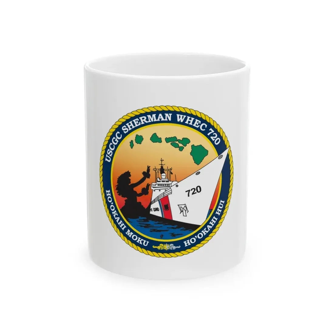 USCGC Sherman WHEC 720 new 2016 (U.S. Coast Guard) White Coffee Mug 11oz - Go Mug Yourself