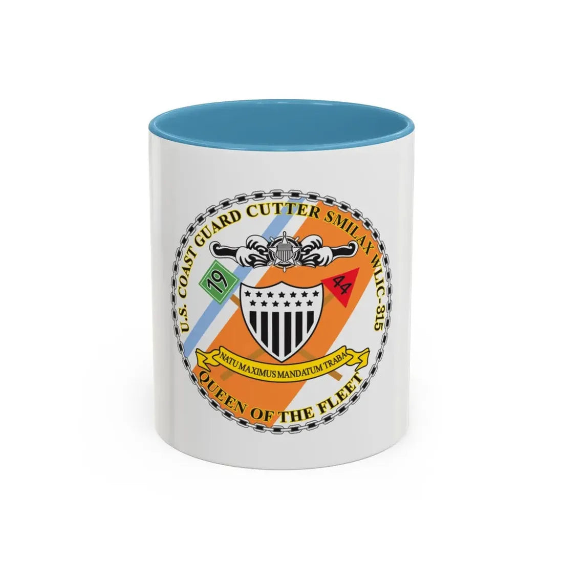 USCGC Simlax (U.S. Coast Guard) Accent Coffee Mug 11oz Light Blue - Go Mug Yourself