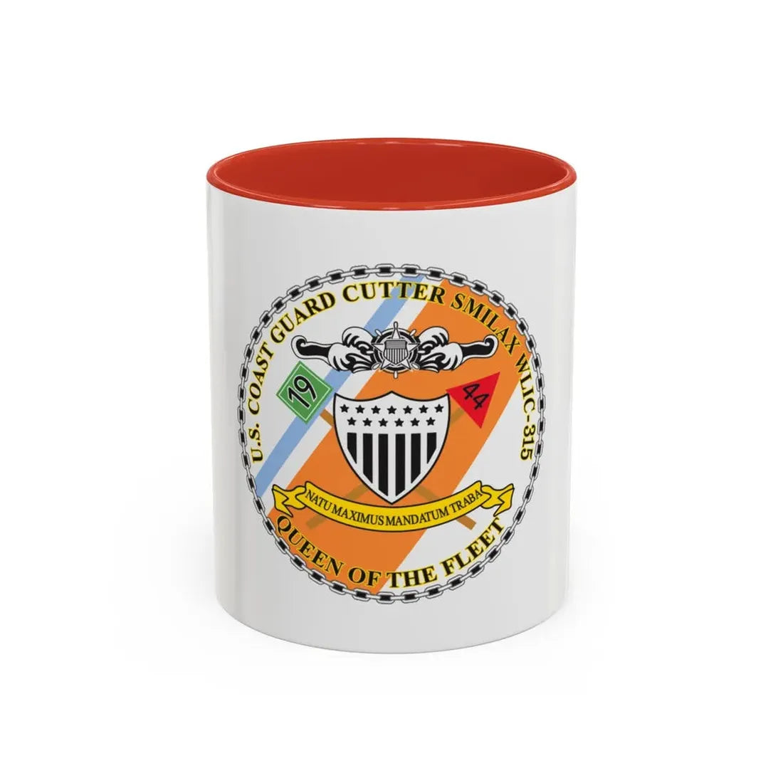 USCGC Simlax (U.S. Coast Guard) Accent Coffee Mug 11oz Red - Go Mug Yourself
