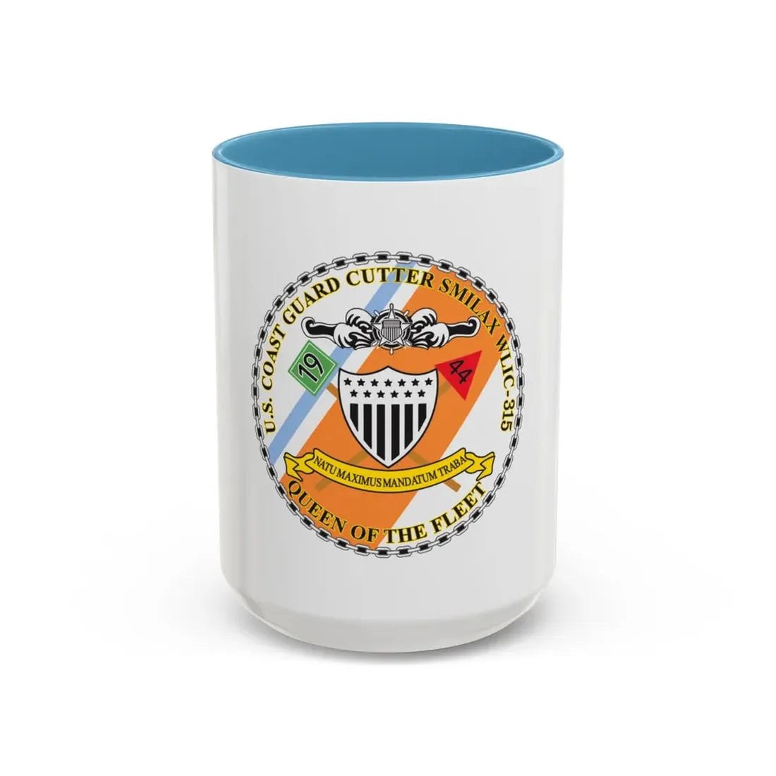 USCGC Simlax (U.S. Coast Guard) Accent Coffee Mug 15oz Light Blue - Go Mug Yourself