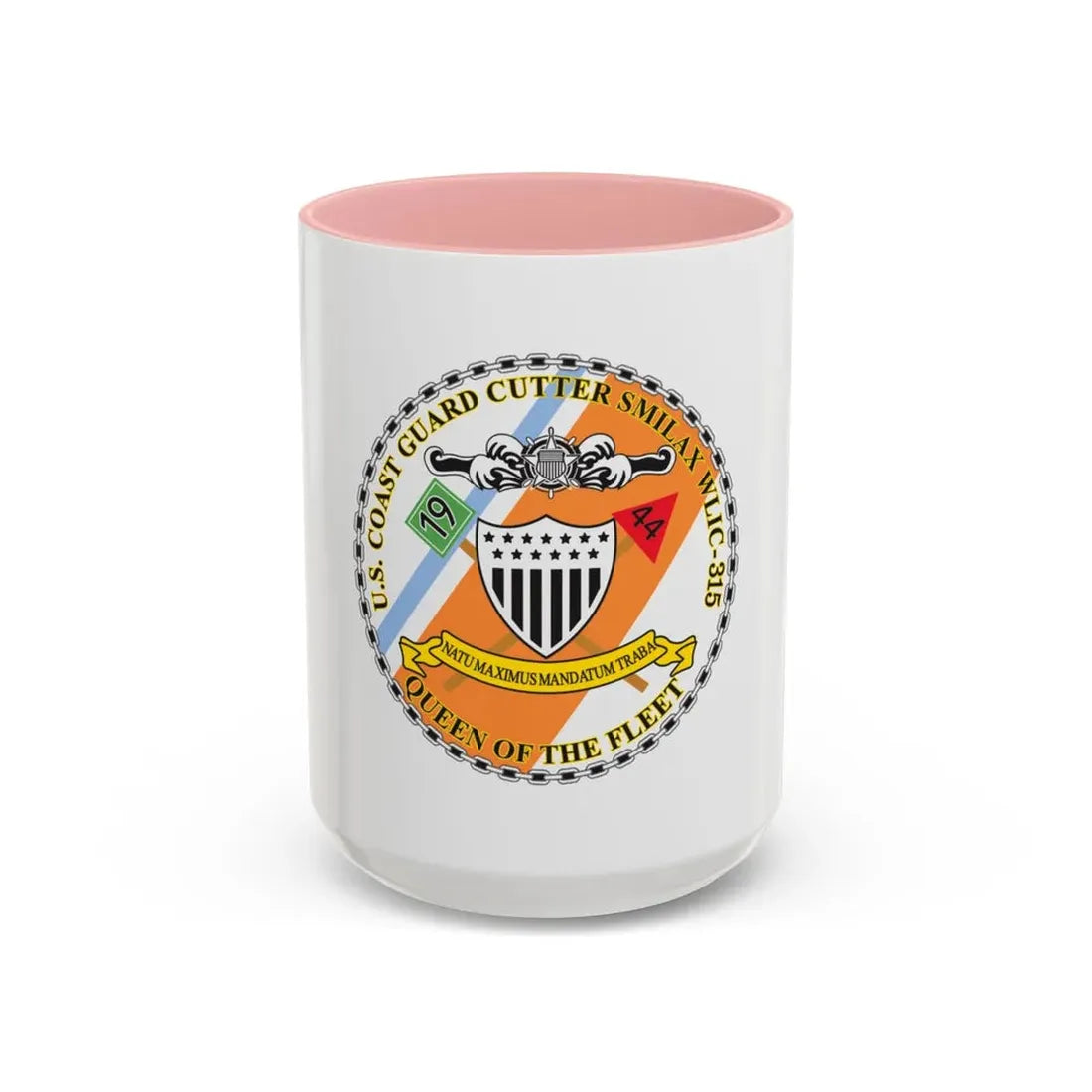 USCGC Simlax (U.S. Coast Guard) Accent Coffee Mug 15oz Pink - Go Mug Yourself
