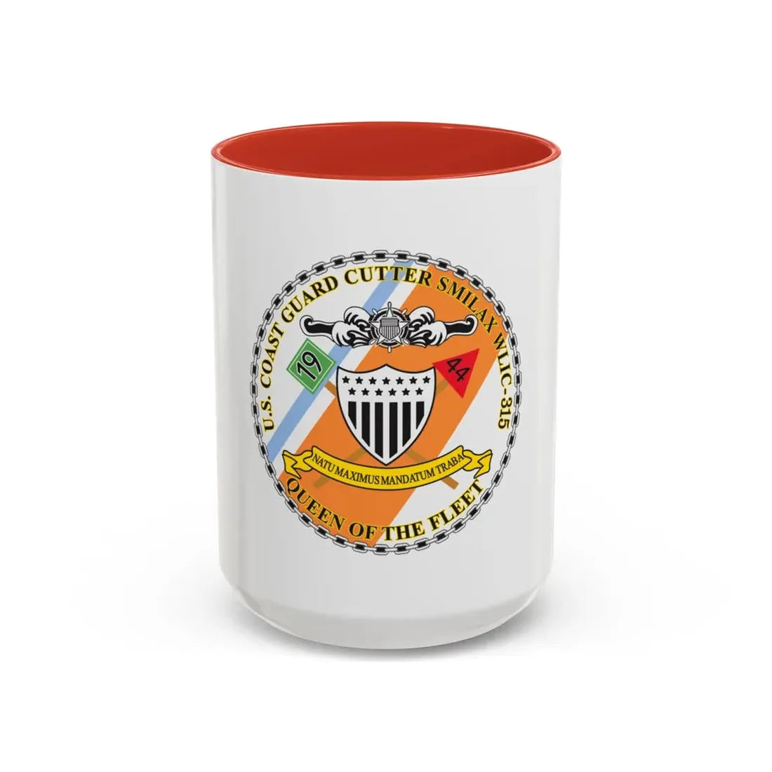 USCGC Simlax (U.S. Coast Guard) Accent Coffee Mug 15oz Red - Go Mug Yourself