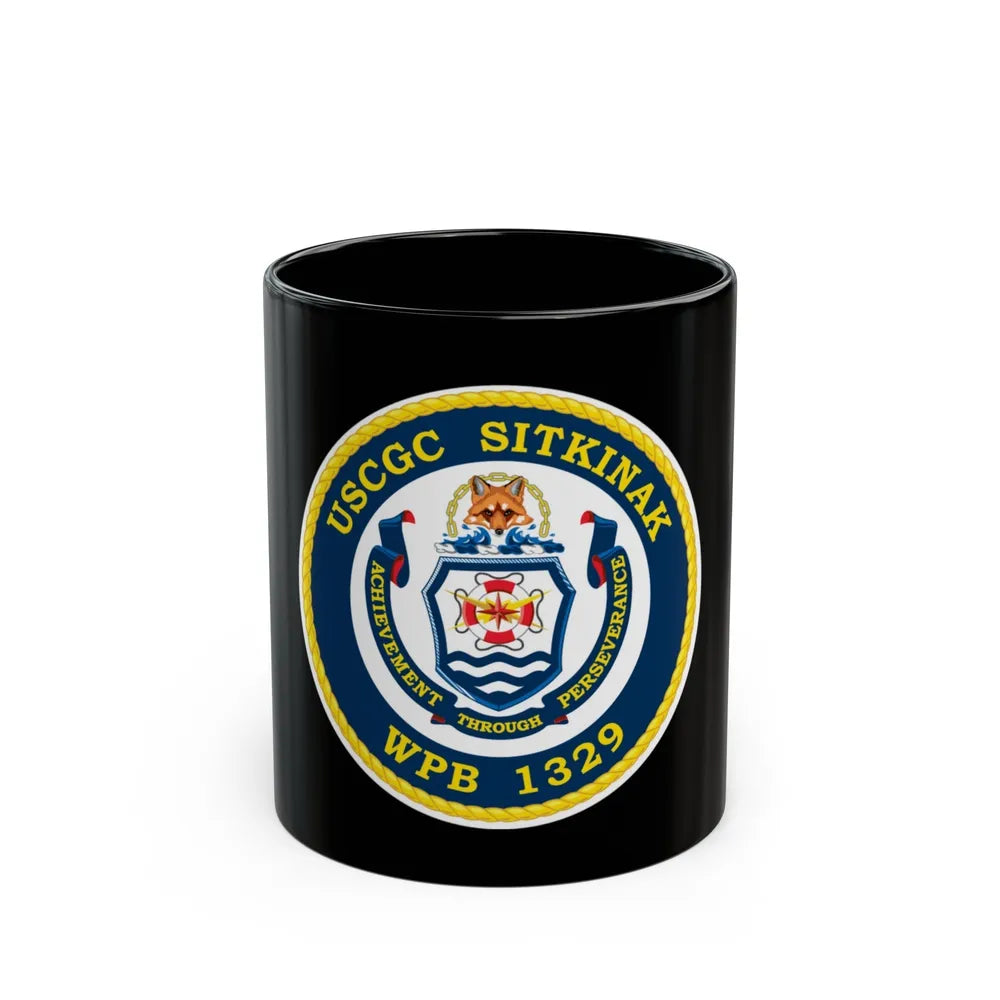 USCGC Sitkinak WPB 1329 (U.S. Coast Guard) Black Coffee Mug-11oz-Go Mug Yourself