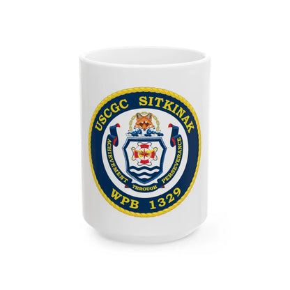 USCGC Sitkinak WPB 1329 (U.S. Coast Guard) White Coffee Mug-15oz-Go Mug Yourself