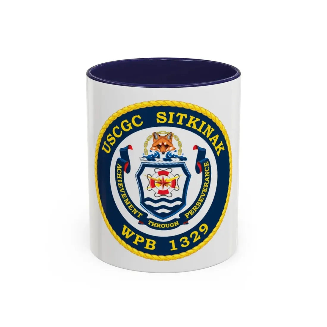 USCGC Sitkinak WPB 1329 (U.S. Coast Guard) Accent Coffee Mug 11oz Navy - Go Mug Yourself