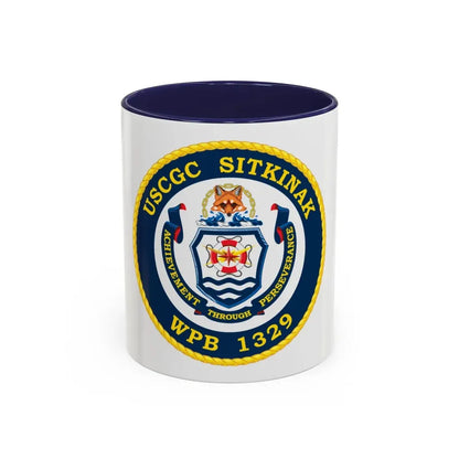 USCGC Sitkinak WPB 1329 (U.S. Coast Guard) Accent Coffee Mug 11oz Navy - Go Mug Yourself