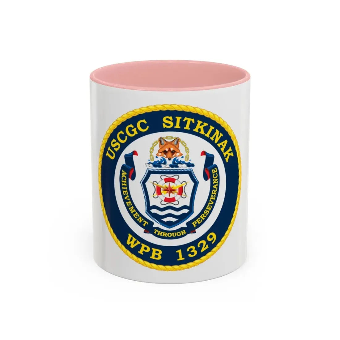 USCGC Sitkinak WPB 1329 (U.S. Coast Guard) Accent Coffee Mug 11oz Pink - Go Mug Yourself