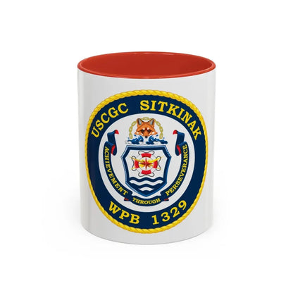 USCGC Sitkinak WPB 1329 (U.S. Coast Guard) Accent Coffee Mug 11oz Red - Go Mug Yourself