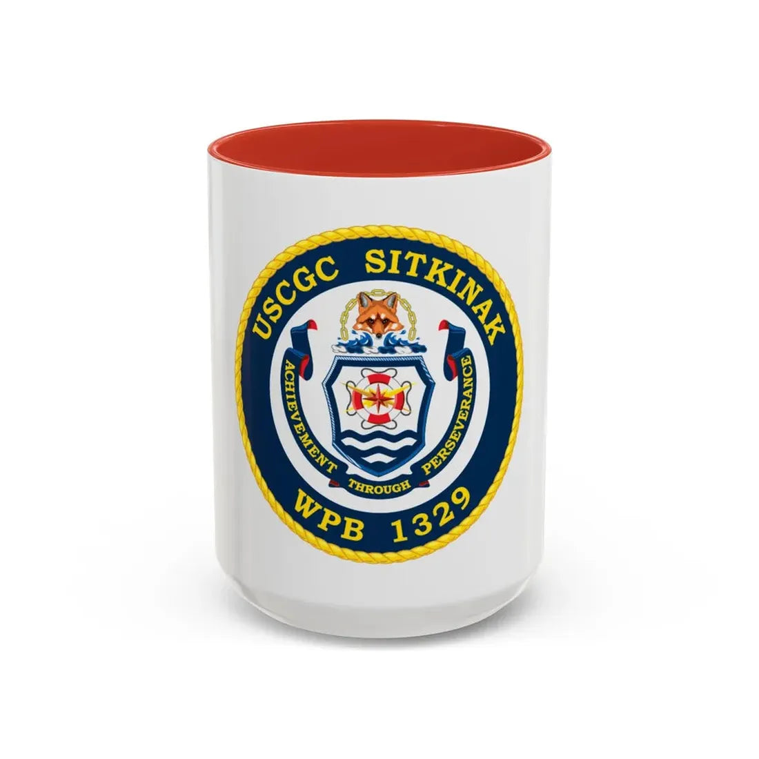 USCGC Sitkinak WPB 1329 (U.S. Coast Guard) Accent Coffee Mug 15oz Red - Go Mug Yourself