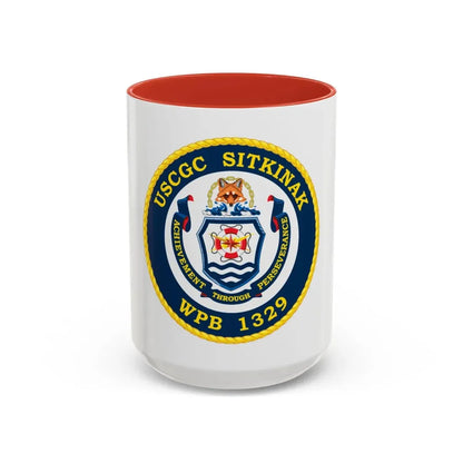 USCGC Sitkinak WPB 1329 (U.S. Coast Guard) Accent Coffee Mug 15oz Red - Go Mug Yourself