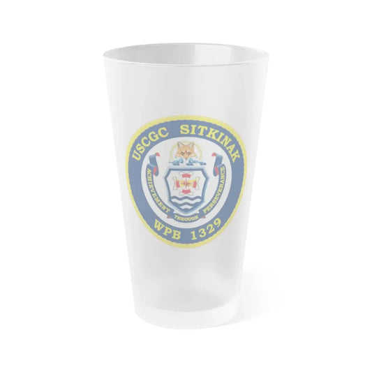 USCGC Sitkinak WPB 1329 (U.S. Coast Guard) Frosted Pint Glass 16oz Default Title - Go Mug Yourself