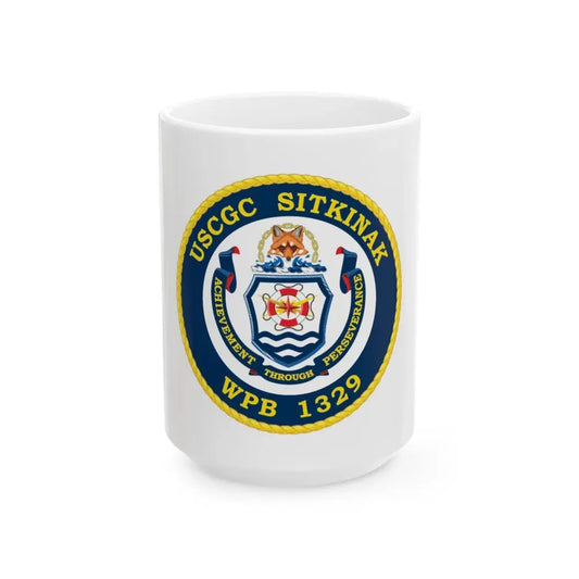 USCGC Sitkinak WPB 1329 (U.S. Coast Guard) White Coffee Mug 15oz - Go Mug Yourself