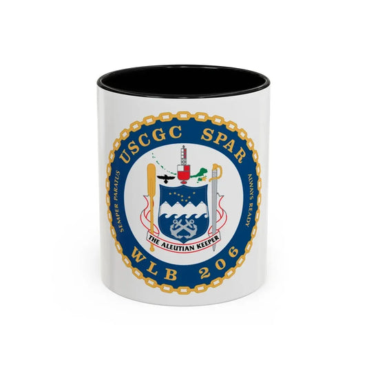 USCGC Spar WLB 206 (U.S. Coast Guard) Accent Coffee Mug 11oz Black - Go Mug Yourself