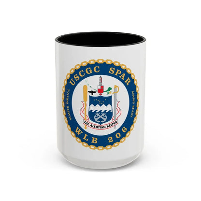 USCGC Spar WLB 206 (U.S. Coast Guard) Accent Coffee Mug 15oz Black - Go Mug Yourself